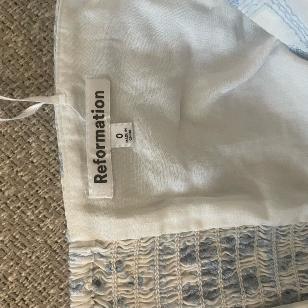 Reformation Dillon Blue and White Top - Picture 6 of 10